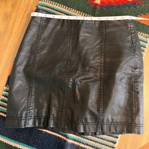 Free People (leather?) mini skirt (size 4)